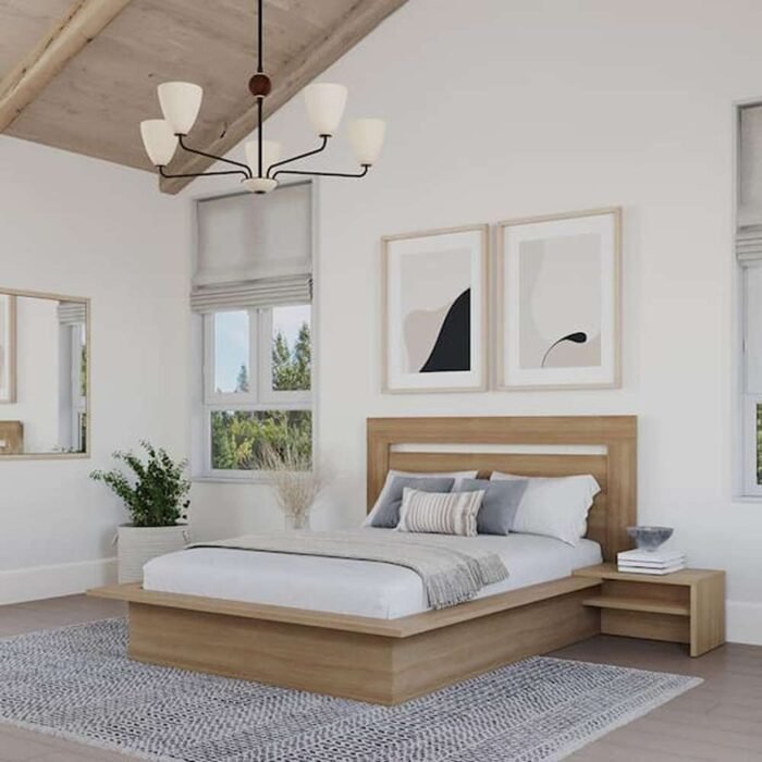 Camden Brown Oak Extension Nightstands, (Set of 2)